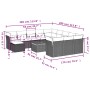 Gartensofagarnitur mit 13-teiligen Kissen aus grauem Kunststoff-Rattan. von , Gartensets - Ref: Foro24-3223988, Preis: 779,49...