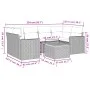 Set de sofás de jardín 7 piezas con cojines ratán PE gris by , Garden sets - Ref: Foro24-3224023, Price: 422,01 €, Discount: %