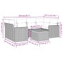 Set de sofás de jardín 7 piezas con cojines ratán PE gris by , Garden sets - Ref: Foro24-3224023, Price: 416,81 €, Discount: %