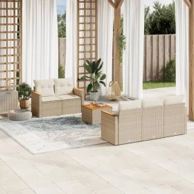 Juego de sofás jardín con cojines 6 pzas ratán sintético beige by , Garden sets - Ref: Foro24-3258187, Price: 450,50 €, Disco...