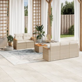 Juego de sofás jardín con cojines 6 pzas ratán sintético beige de , Conjuntos de jardín - Ref: Foro24-3258187, Precio: 419,02...