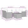 Set de sofás de jardín 7 piezas con cojines ratán PE gris by , Garden sets - Ref: Foro24-3258203, Price: 431,63 €, Discount: %