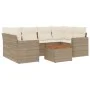 Set sofás de jardín 7 piezas y cojines ratán sintético beige by , Garden sets - Ref: Foro24-3224021, Price: 481,06 €, Discoun...