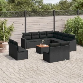 Set de sofás de jardín 12 piezas cojines ratán sintético negro by , Garden sets - Ref: Foro24-3224179, Price: 723,92 €, Disco...