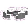 Set de sofás de jardín 12 piezas cojines ratán sintético negro by , Garden sets - Ref: Foro24-3224179, Price: 723,92 €, Disco...