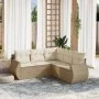 Juego de sofás jardín con cojines 5 pzas ratán sintético beige by , Garden sets - Ref: Foro24-3253685, Price: 404,04 €, Disco...