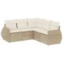 Juego de sofás jardín con cojines 5 pzas ratán sintético beige by , Garden sets - Ref: Foro24-3253685, Price: 404,04 €, Disco...
