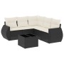 Set de sofás de jardín 6 piezas y cojines ratán sintético negro by , Garden sets - Ref: Foro24-3253693, Price: 391,96 €, Disc...