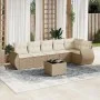 Set sofás de jardín 7 piezas y cojines ratán sintético beige by , Garden sets - Ref: Foro24-3253735, Price: 525,66 €, Discoun...