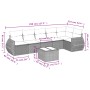 Set de sofás de jardín 7 piezas con cojines ratán PE gris by , Garden sets - Ref: Foro24-3253737, Price: 454,40 €, Discount: %