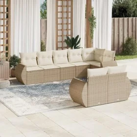 Juego de sofás de jardín con cojines beige 8 pzas ratán PE by , Garden sets - Ref: Foro24-3253955, Price: 664,99 €, Discount: %