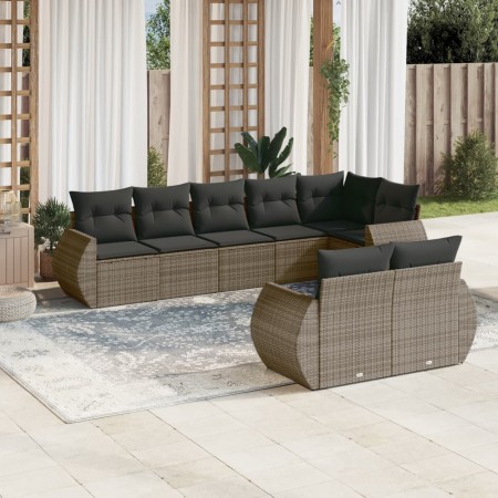 Set de sofás de jardín 8 pzas y cojines ratán sintético gris by , Garden sets - Ref: Foro24-3253957, Price: 593,78 €, Discoun...
