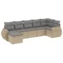 Set sofás de jardín 7 piezas y cojines ratán sintético beige de , Conjuntos de jardín - Ref: Foro24-3254016, Precio: 461,08 €...