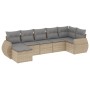Set sofás de jardín 7 piezas y cojines ratán sintético beige by , Garden sets - Ref: Foro24-3254016, Price: 468,11 €, Discoun...