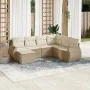 Set sofás de jardín 7 piezas y cojines ratán sintético beige de , Conjuntos de jardín - Ref: Foro24-3254035, Precio: 519,80 €...