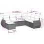 Gartensofagarnitur 7-teilig mit Kissen aus synthetischem Rattan in Beige. von , Gartensets - Ref: Foro24-3254035, Preis: 500,...