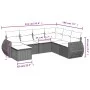 Set sofás de jardín 7 piezas y cojines ratán sintético beige de , Conjuntos de jardín - Ref: Foro24-3254035, Precio: 519,80 €...