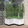Planter with white PP trellis 80x80x136 cm by , Pots and planters - Ref: Foro24-153286, Price: 121,69 €, Discount: %