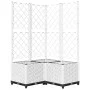 Planter with white PP trellis 80x80x136 cm by , Pots and planters - Ref: Foro24-153286, Price: 121,69 €, Discount: %