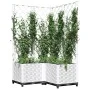 Planter with white PP trellis 80x80x136 cm by , Pots and planters - Ref: Foro24-153286, Price: 121,69 €, Discount: %