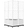 Planter with white PP trellis 80x80x136 cm by , Pots and planters - Ref: Foro24-153286, Price: 121,69 €, Discount: %