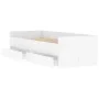 White bed frame with drawers 90x190 cm by , Beds and slatted bases - Ref: Foro24-3207350, Price: 169,68 €, Discount: %