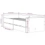 White bed frame with drawers 90x190 cm by , Beds and slatted bases - Ref: Foro24-3207350, Price: 169,68 €, Discount: %