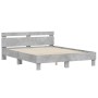 Cama con cabecero madera de ingeniería gris hormigón 150x200 cm de , Camas y somieres - Ref: Foro24-3207416, Precio: 122,57 €...