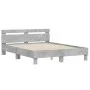 Concrete gray engineered wood bed with headboard 150x200 cm by , Beds and slatted bases - Ref: Foro24-3207416, Price: 121,02 ...