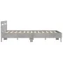 Concrete gray engineered wood bed with headboard 150x200 cm by , Beds and slatted bases - Ref: Foro24-3207416, Price: 121,02 ...