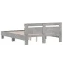 Concrete gray engineered wood bed with headboard 150x200 cm by , Beds and slatted bases - Ref: Foro24-3207416, Price: 121,02 ...