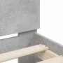 Concrete gray engineered wood bed with headboard 150x200 cm by , Beds and slatted bases - Ref: Foro24-3207416, Price: 121,02 ...