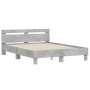 Concrete gray engineered wood bed with headboard 140x200 cm by , Beds and slatted bases - Ref: Foro24-3207423, Price: 141,87 ...