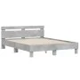 Concrete gray engineered wood bed with headboard 140x200 cm by , Beds and slatted bases - Ref: Foro24-3207423, Price: 140,90 ...