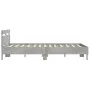 Concrete gray engineered wood bed with headboard 140x200 cm by , Beds and slatted bases - Ref: Foro24-3207423, Price: 140,90 ...