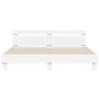 White engineered wood bed frame with headboard 180x200cm by , Beds and slatted bases - Ref: Foro24-3207399, Price: 144,47 €, ...