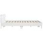 White engineered wood bed frame with headboard 180x200cm by , Beds and slatted bases - Ref: Foro24-3207399, Price: 144,47 €, ...