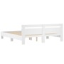 White engineered wood bed frame with headboard 180x200cm by , Beds and slatted bases - Ref: Foro24-3207399, Price: 146,51 €, ...