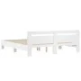 White engineered wood bed frame with headboard 180x200cm by , Beds and slatted bases - Ref: Foro24-3207399, Price: 144,47 €, ...