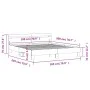Bed frame with black engineered wood headboard 180x200 cm by , Beds and slatted bases - Ref: Foro24-3207400, Price: 183,09 €,...