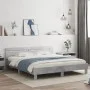 Concrete gray engineered wood bed with headboard 180x200 cm by , Beds and slatted bases - Ref: Foro24-3207402, Price: 155,84 ...