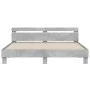 Concrete gray engineered wood bed with headboard 180x200 cm by , Beds and slatted bases - Ref: Foro24-3207402, Price: 155,84 ...