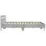 Concrete gray engineered wood bed with headboard 180x200 cm by , Beds and slatted bases - Ref: Foro24-3207402, Price: 155,84 ...
