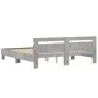 Concrete gray engineered wood bed with headboard 180x200 cm by , Beds and slatted bases - Ref: Foro24-3207402, Price: 155,84 ...