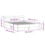 Bed frame with black engineered wood headboard 150x200 cm by , Beds and slatted bases - Ref: Foro24-3207414, Price: 129,87 €,...