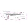 Bed frame with black engineered wood headboard 150x200 cm by , Beds and slatted bases - Ref: Foro24-3207414, Price: 127,59 €,...