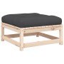 Garden sofa without armrests with cushions and footrest by , Modular outdoor sofas - Ref: Foro24-838125, Price: 128,94 €, Dis...