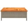 Gray acacia PE rattan umbrella base cover 70x70x25 cm by , Parasol accessories - Ref: Foro24-365953, Price: 74,17 €, Discount: %