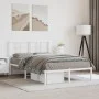 Estructura de cama de metal con cabecero blanca 120x200 cm de , Camas y somieres - Ref: Foro24-355608, Precio: 82,68 €, Descu...