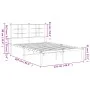 Estructura de cama de metal con cabecero blanca 120x200 cm de , Camas y somieres - Ref: Foro24-355608, Precio: 82,68 €, Descu...